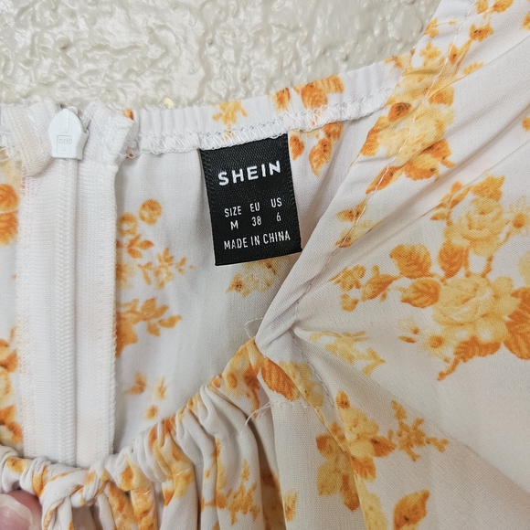 Floral Maxi Dress in Cream and Orange - Picture 2 of 6